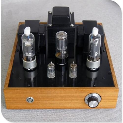 6J1+6P13 6W+6W Stereo fever small power tube power amplifier, frequency response: 20-22KHz ± 2db, distortion: 0.15