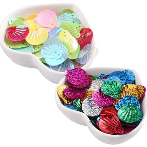 10G 18mm Laser Shells Sequins Patch Clothing Hats Shoes Applique Diy Wedding Birthday Party Christmas Decoration Sequins Ornamen