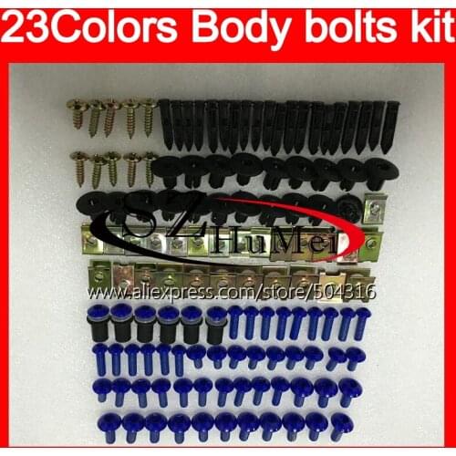 Fairing bolts full screw kit For KAWASAKI NINJA ZZR400 93 94 95 96 ZZR 400 ZZR 600 ZZR600 97 98 99 Windscreen bolt screws Nuts