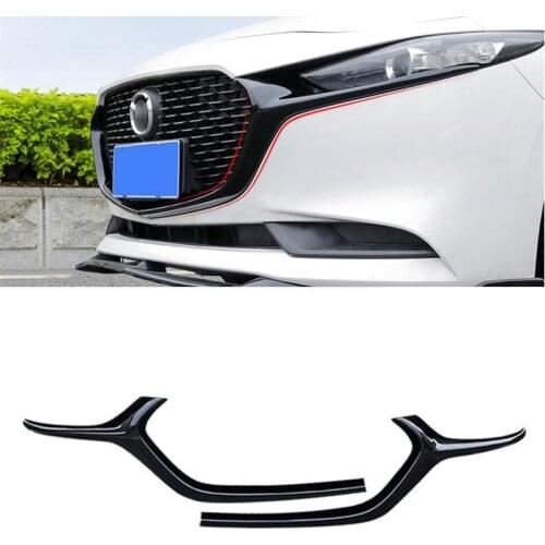 CEYUSOT For Car Grille Trim Strip New Mazda 3 2019 20 FRONT Bumper Full Star RACING Grills Cover Trim Mazda3 ACCESSORIES GRILL