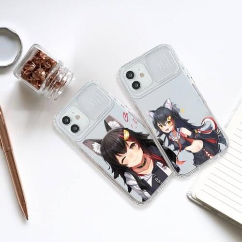Ookami mio hololive sexy fox girl Phone Case Transparent for iPhone 7 8 11 12 se 2020 mini pro X XS XR MAX Plus