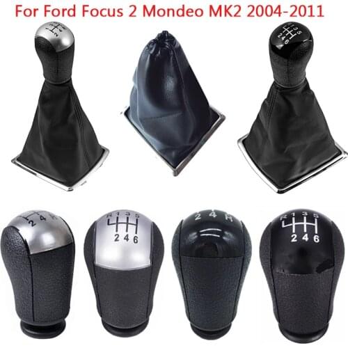 Shifter Parts For Ford Focus 2 Mondeo MK2 2004 2005 2007 2008 2009 2010 2011 Car Gear Shift Knob Lever Gaitor Shifter Boot Cover
