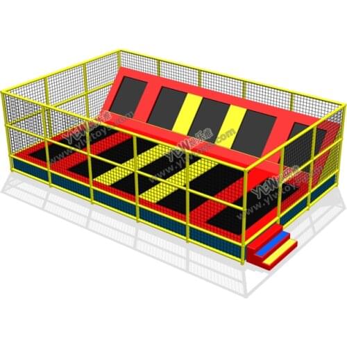 Fitness trampoline park children indoor jumping bed amusement trampoline bed YLW-BT190327