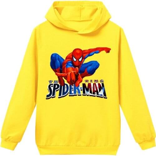 Disney New Spring Autumn Baby Girls Sweatshirts Children Hoodies Cartoon Spiderman Cotton Sweater Kids T-shirt Clothes