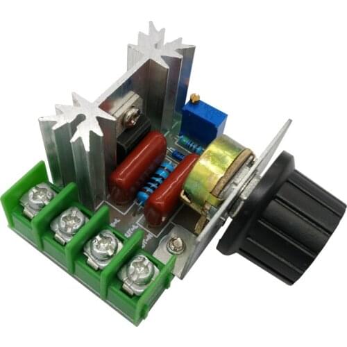 Electronic Voltage Regulator 50-220V 2000W High Power AC Motor Dimmers SCR Controller Knob Switch Speed Control Equipment