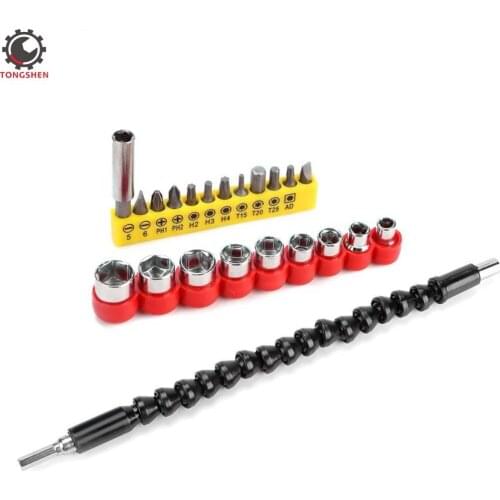 Flexible Extension Screwdriver Drill Bit Holder Flex Drill Adaptor Magnetic Extention Hex Shaft Screw Power Drill Connection