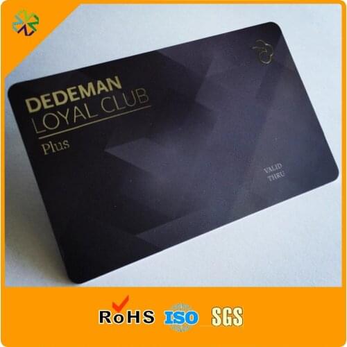 Hot sale pvc material black plastic business card