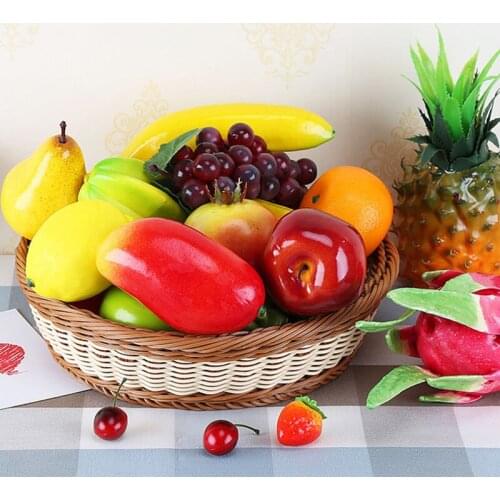 Artificial Fruit Fake Apple Banana Home Decoration Simulation Orange Watermelon Ornament Craft Food Photography Props Home Decor