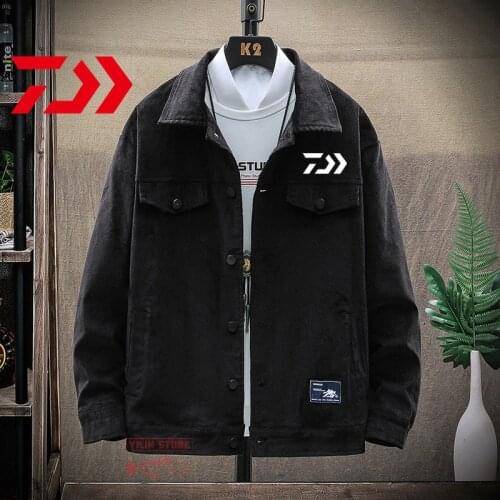 Daiwa Spring Fishing Jacket Mens Long Sleeve Turn-down Collar Fishing Clothing Daiwa Casual Outdoor Sport Fishing Jacket Coat