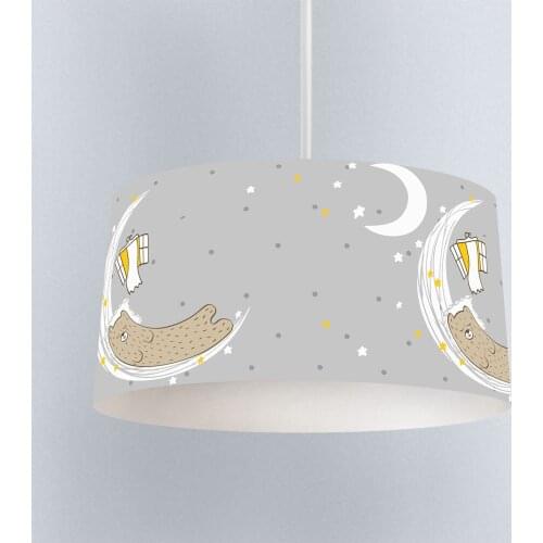 Lamp For Kids Bedrooms Light Chandelier for Living Room Childrens Room Blue Bear Moon Model 1390