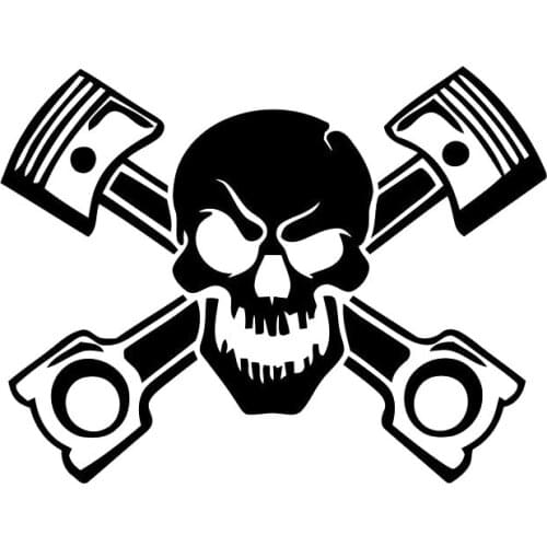 Death Skull Personalized Car Stickers Funny Vinyl Decals Covering The Body