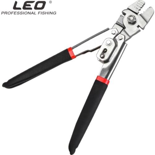 Leo Sea Fishing Pliers Steel Wire Fishing Line Pincers 0.1-0.5MM 0.5-1.0MM 1.0-2.0MM 2.2MM Brass Pipe Clamp Fishing Tackle Pesca
