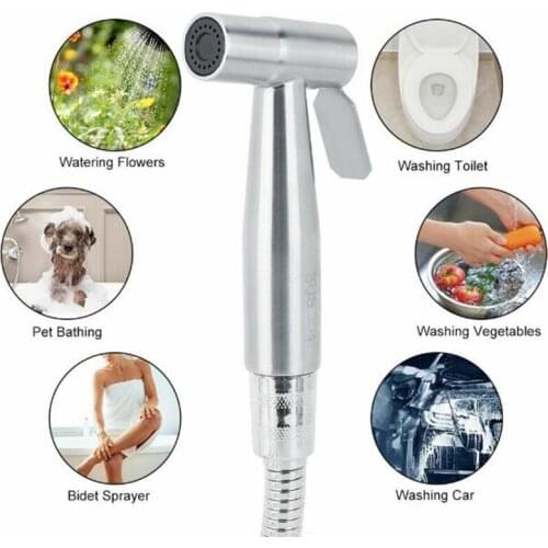 Toilet Hand Held Bidet Spray Shower Head Douche Kit Copper Valve Bathroom Bidet Sprayer Jet Tap Holder Hose
