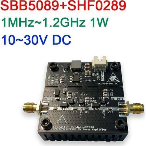 SHF0289 1Mhz TO 1300MHZ 1W RF power Amplifier 25DB For Ham Radio HF VHF UHF FM transmitter Walkie talkie Short wave 315M 433M