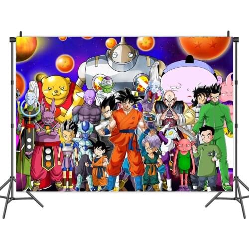 Dragon Ball Z Son Goku Background Cloth Photography Birthday Party Background Cloth Room Decoration Background Wall 150X100cm
