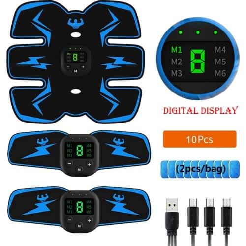 Smart Muscle Stimulator Electric EMS Abdominal Trainer Muscle Stimulation Body Building Massage For Fitness Abdomen Arm Leg