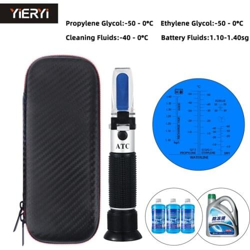 Yieryi urea concentration Refractometer Engine Fluid Glycol Antifreeze Freezing Point Car Battery Refractometer 4 IN 1 Function