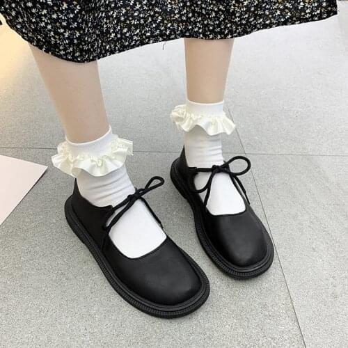 Shoes Woman 2021 Bow-Knot Round Toe Modis Female Footwear British Style Casual Sneaker Oxfords New Butterfly Summer Cute Dress P