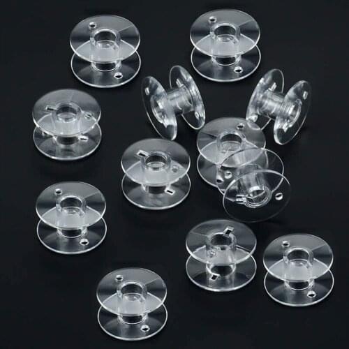 10/25Pcs Clear Sewing Machine Bobbins Empty Spools Plastic Storage Spools Hand Craft Tools Household Sewing Machine Accessories