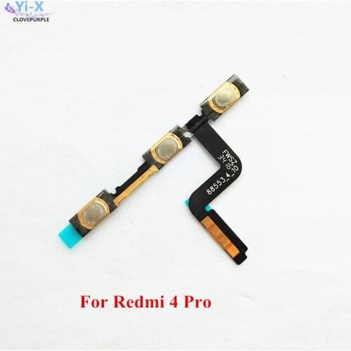 10PCS/Lot Power ON/ OFF Flex Cable For Xiaomi Redmi 4 Pro Volume Switch Button Flex Cable Replace Part