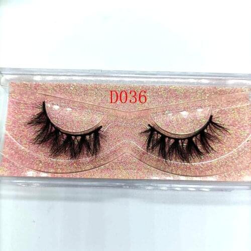 15-18mm mink fake lashes wholesale 3d mink eyelashes mink hair lashes natural long makeup lash extension false eyelashes D036
