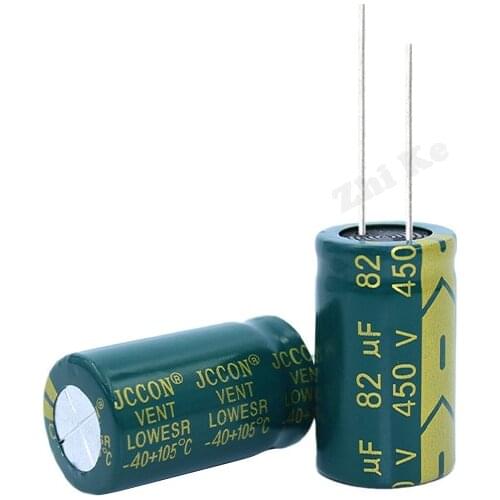 2pcs/lot 450v 82uf 450v82UF High Frequency Low ESR aluminum electrolytic capacitor size 18*30MM Tolerance 20% 20