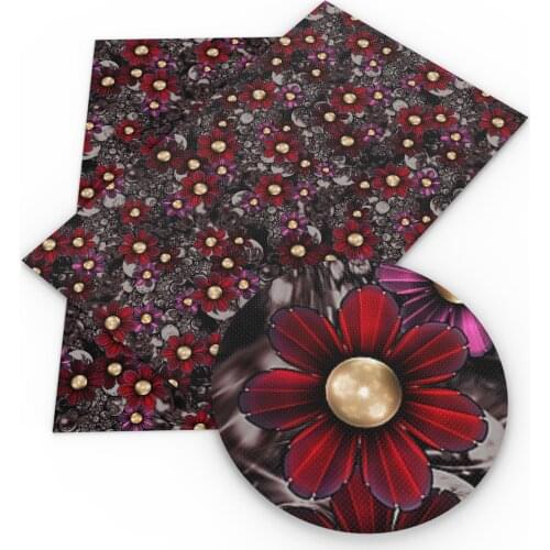 20*33cm Flower Ordinary Faux Synthetic Leather Fabric For Bows Leather Crafts DIY Handmade Material,1Yc14802