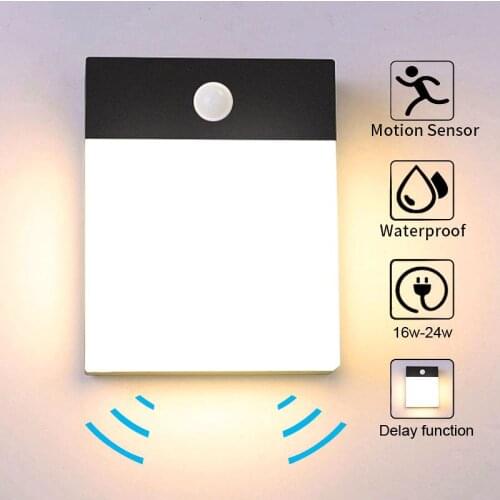 20W LED wall light waterproof IP65 porch light modern LED wall light radar motion sensor courtyard garden outdoor light