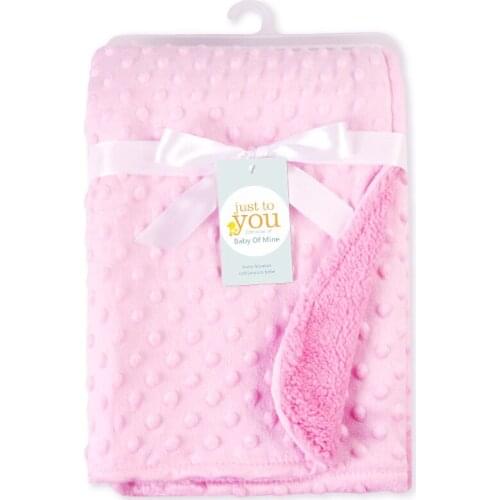 2021 New Baby Blanket&Swaddling Newborn Thermal Soft Fleece Blanket Winter Solid Bedding Set Cotton Quilt Infant Bedding Swaddle