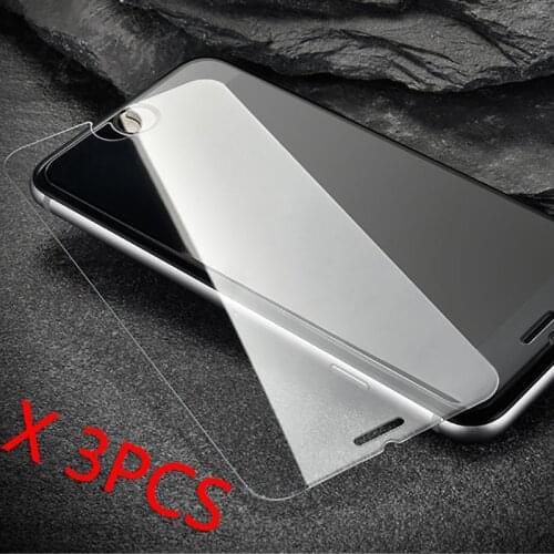 3Pcs For iphone 8 Plus For Apple iphone X Xs Max XR 4 4s 5 5s 5c SE 6 6s 7 Plus Screen Protector Tempered glass 9H 2.5D Arc