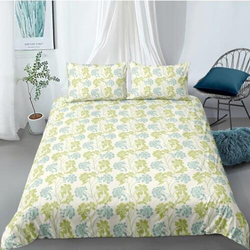 3D Pure and Fresh Flowers Bedding Set Modern Duvet Cover Sets Bed Linen Pillow Slip Full Double Single Twin Queen Size 160*220cm
