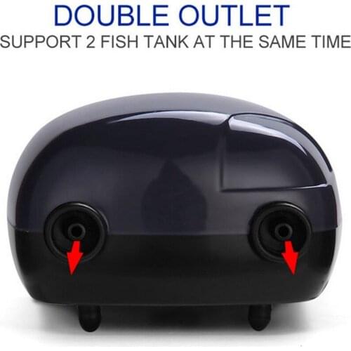 Fish Tank Aquarium Air Pump Mini Silent Compressor Single Double Outlet with Check Valve Tube Aquarium Accessories 220V 3W 5W