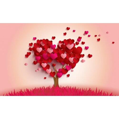 Diamond Embroidery Red Tree 5D DIY Diamond Painting Love Tree Stickers Cross Stitch Mosaic Wedding Home Decoration