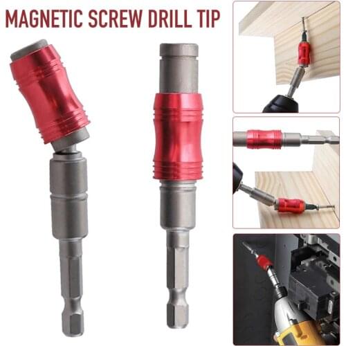 Quick Release Bit Holder Extension 1/4" with magnetic Flexible 20° Rotatble