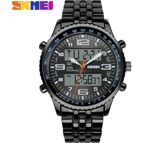 SKMEI Outdoor Sport Watch Men Alarm Chrono Calendar 3Bar Waterproof Back Light Dual Display Wristwatches relogio masculino 1032