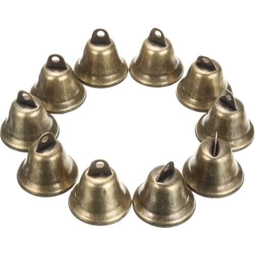 10pcs 38mm Brass Christmas Decoration Jingle Bells Pet Pendants Hanging for Festival Party Making Wind Chimes Decorations
