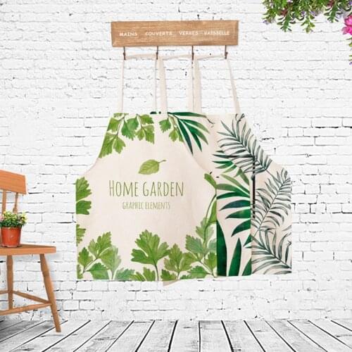 Rainforest Style Cooking Apron Funny Novelty BBQ Kitchen Party Apron Naked Men Women Cheeky Leaves Plant Cooking Apron avental