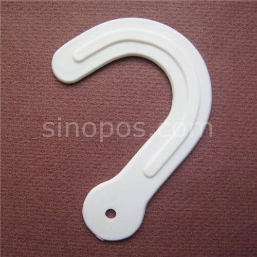 Giant Plastic Display J Hook 6x8cm reinforced, fabric sample header hanger pothook big hanging J-hook, secured display hooks