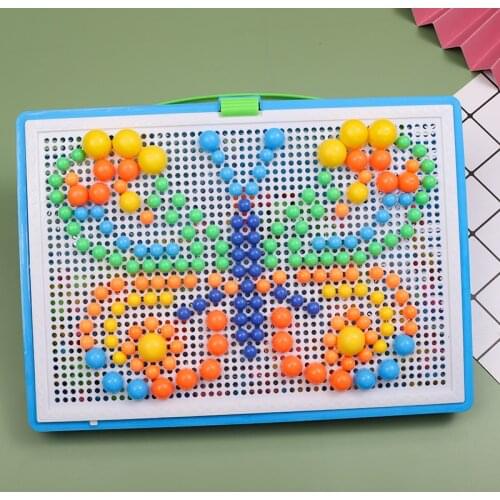 Mushroom Nail DIY Handmade Toys Childrens Educational Toyschildrens Intelligent 3D Puzzle Game Jigsaw Board Gift Toy