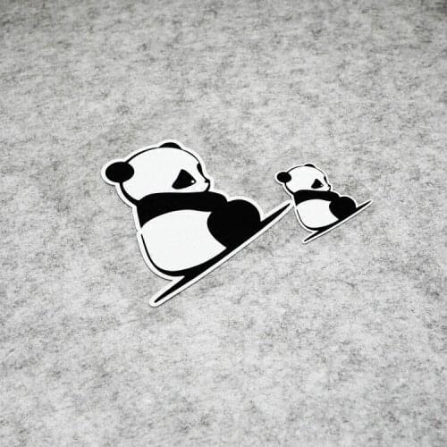 NO.S247 GalonDeco JDM Individual Cute Panda Reflective Car Stickers Decals Motorcycle Helmet Decoration Sticker Scratch Cover