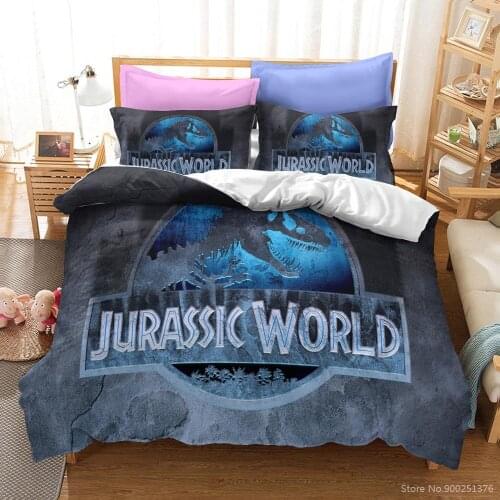 Jurassic World 3D Printed Bedding Set Twin Full Queen King Duvet Cover Set Soft Home Textile Quilt Cover Set for Home Bedroom