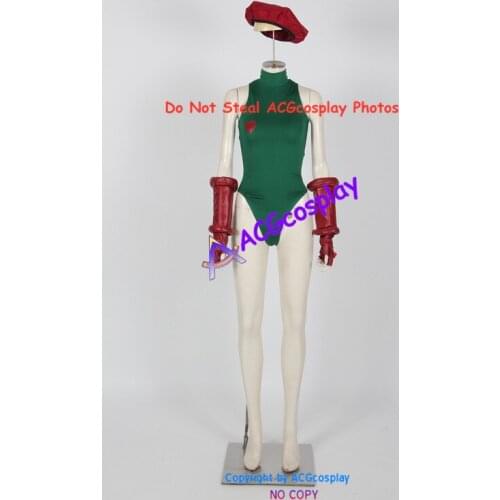 Cammy Bodysuit Cosplay Costume include headgear gloves acgcosplay costume