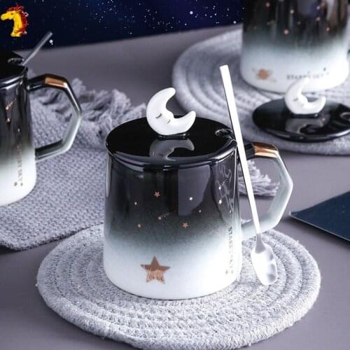 Creative Espresso Mugs Ceramic Coffee Cute Gift Travel Mugs Water Design Drinkware Canecas De Porcelana Reusable Cup DL60MK