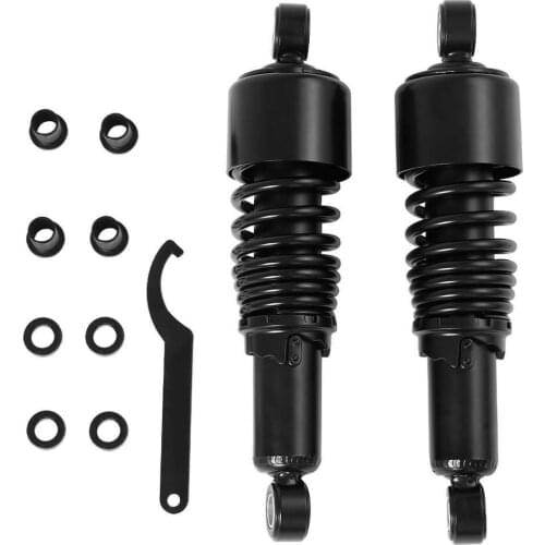 Motorcycle 10.5'' Pair Black Rear Shocks For Harley Sportster XL883 Iron XL1200 Custom Forty Eight