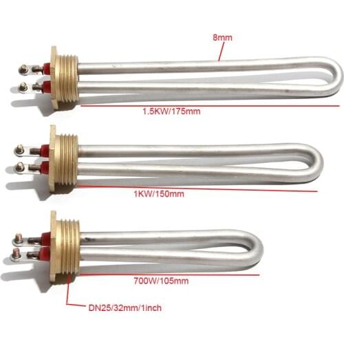 DN25/32mm Heater, 1.0" Electric Heating Element for Boiler Heater/Water Dispenser,110V/220V Heaters, 700W/1000W/1500W