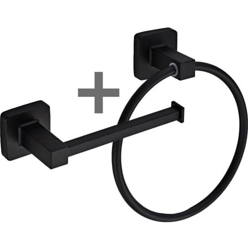 Wall Mounted Bathroom Towel Bar Shelf Rack Holder Toilet Roll Paper Hanging Hanger For Bathroom Home Improvement