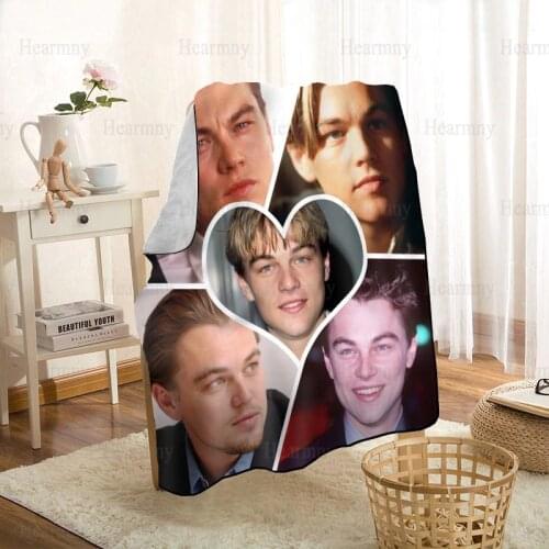 HEARMNY Leonardo DiCaprio Blanket Super Soft Warm Microfiber Fabric Blanket For Couch Throw Travel Adult Blanket