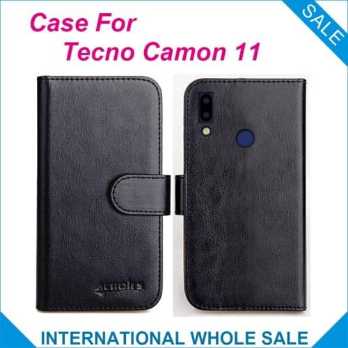 Original! Tecno Camon 11 Case ,6 Colors High Quality Leather Exclusive Case For Tecno Camon 11 Cover Phone Bag Tracking