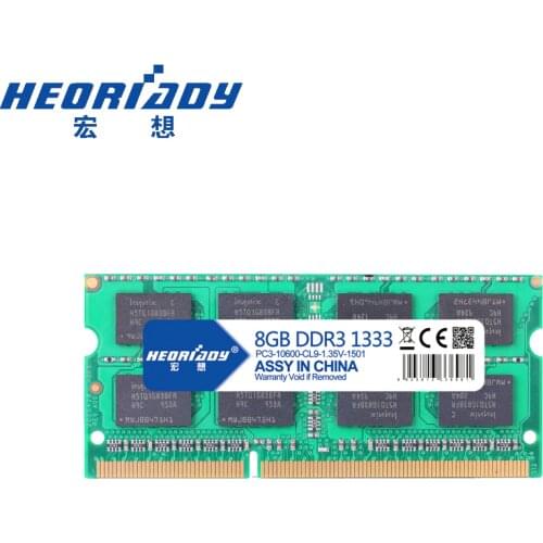 Heoriady Notebook ram ddr3 8gb 1333MHz 1.35v laptop memory compatible 4gb 1333MHz 2gb 1600MHz