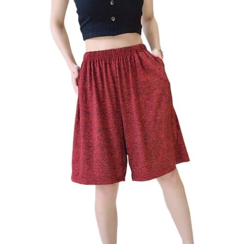 Fdfklak New Women Sleep Short Pants Pajamas Summer Elastic Waist Home Bottoms Lounge Sleepwear Loose Large Size 2XL-7XL